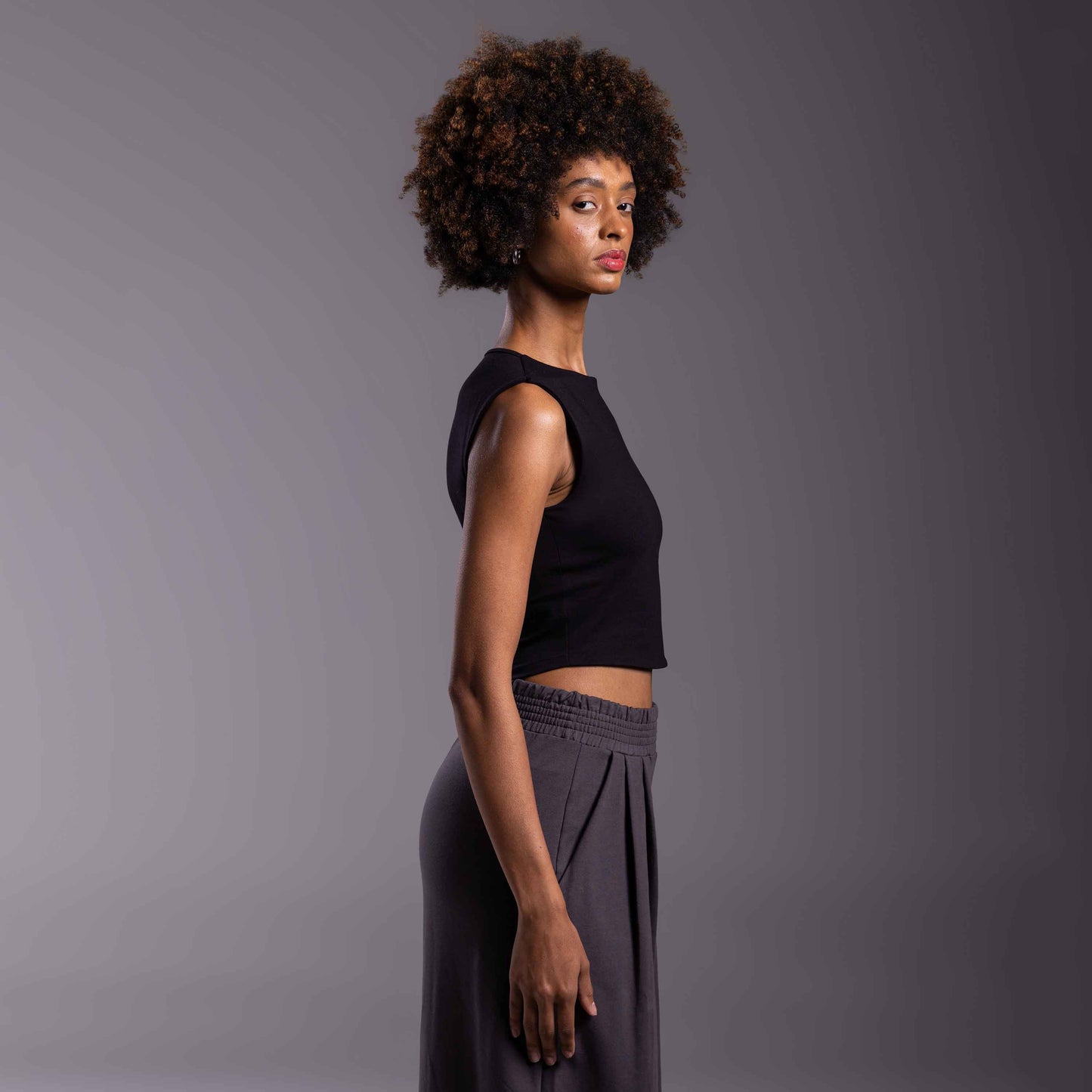 Top Cropped Cotton Tech Anti Odor Feminino - Preto