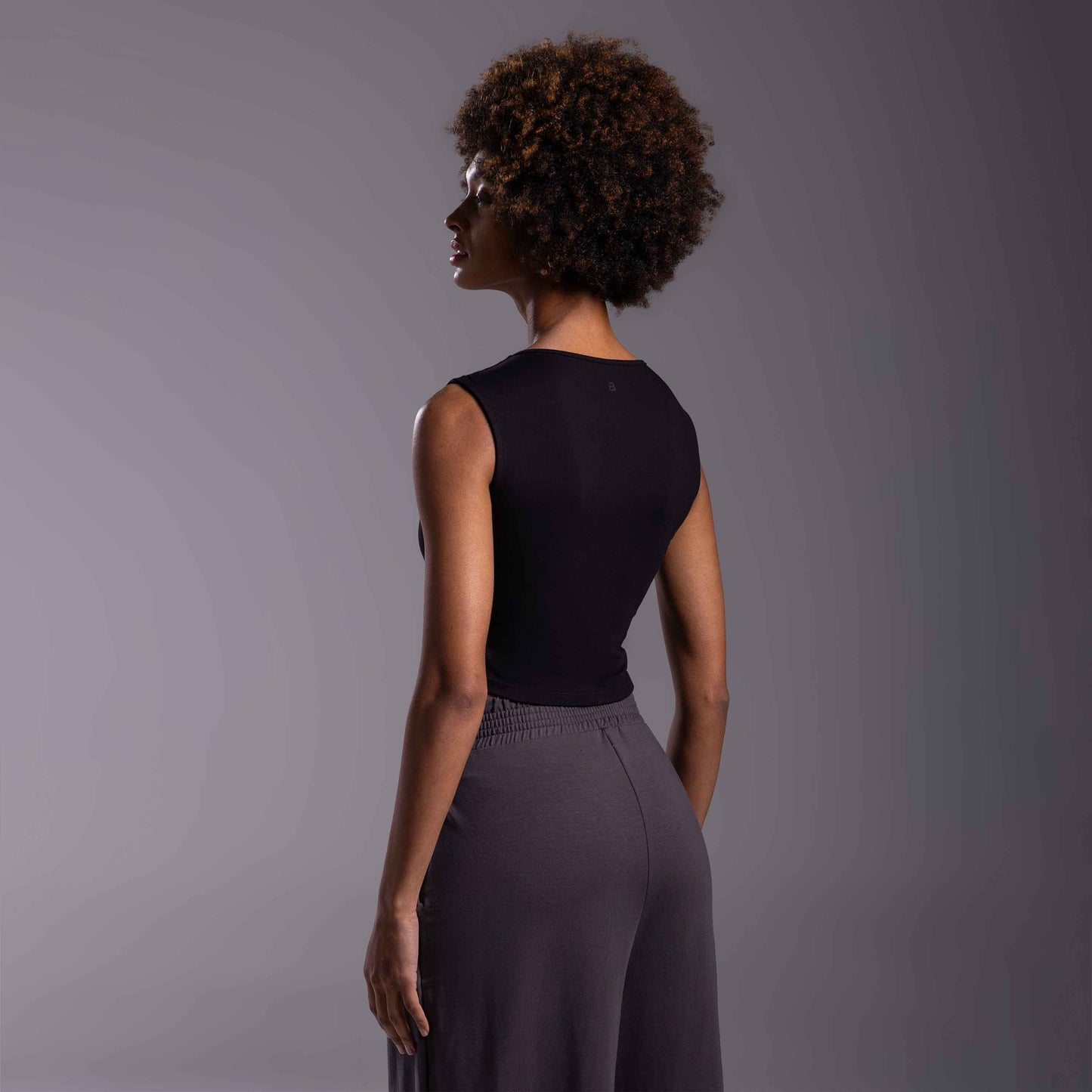 Top Cropped Cotton Tech Anti Odor Feminino - Preto