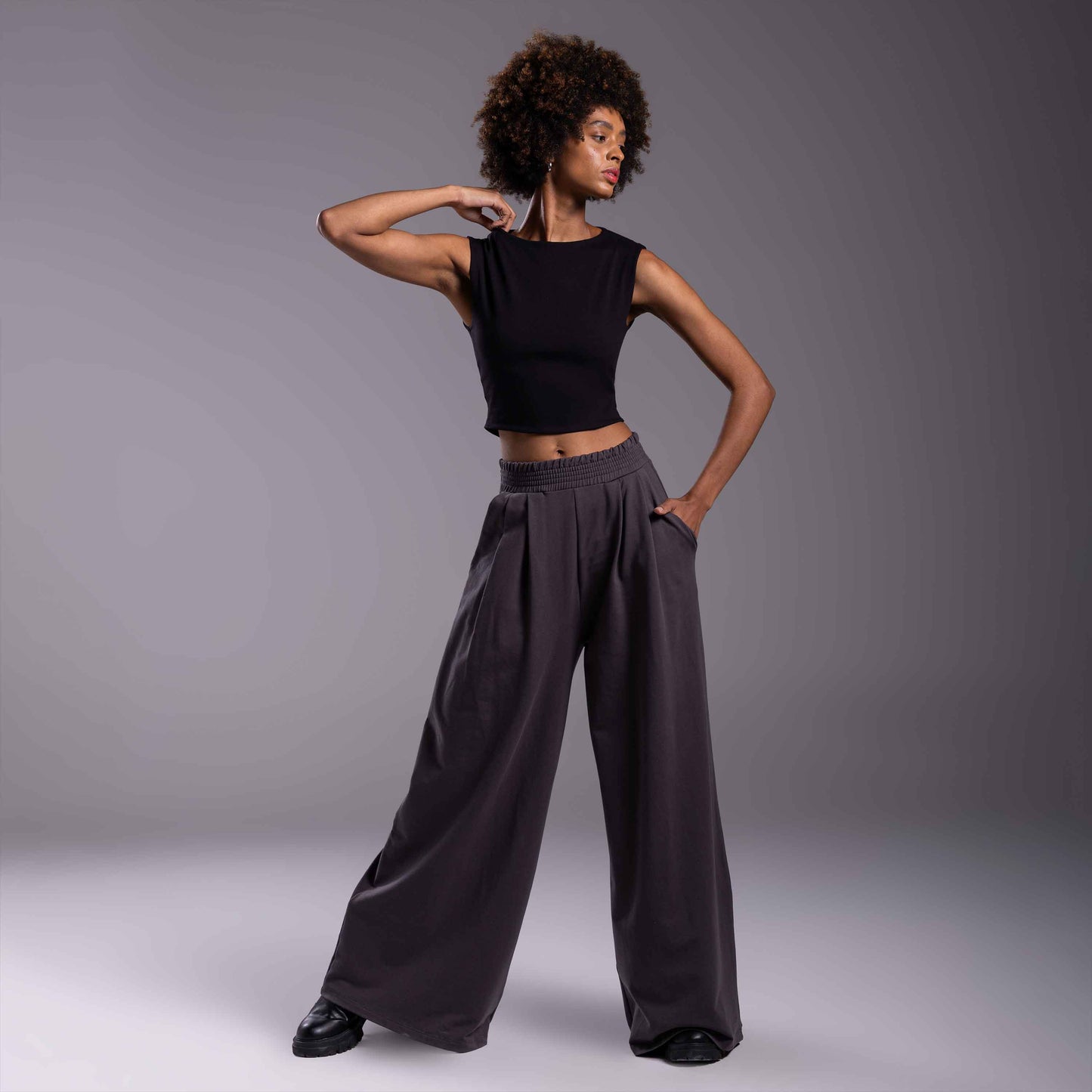 Top Cropped Cotton Tech Anti Odor Feminino - Preto