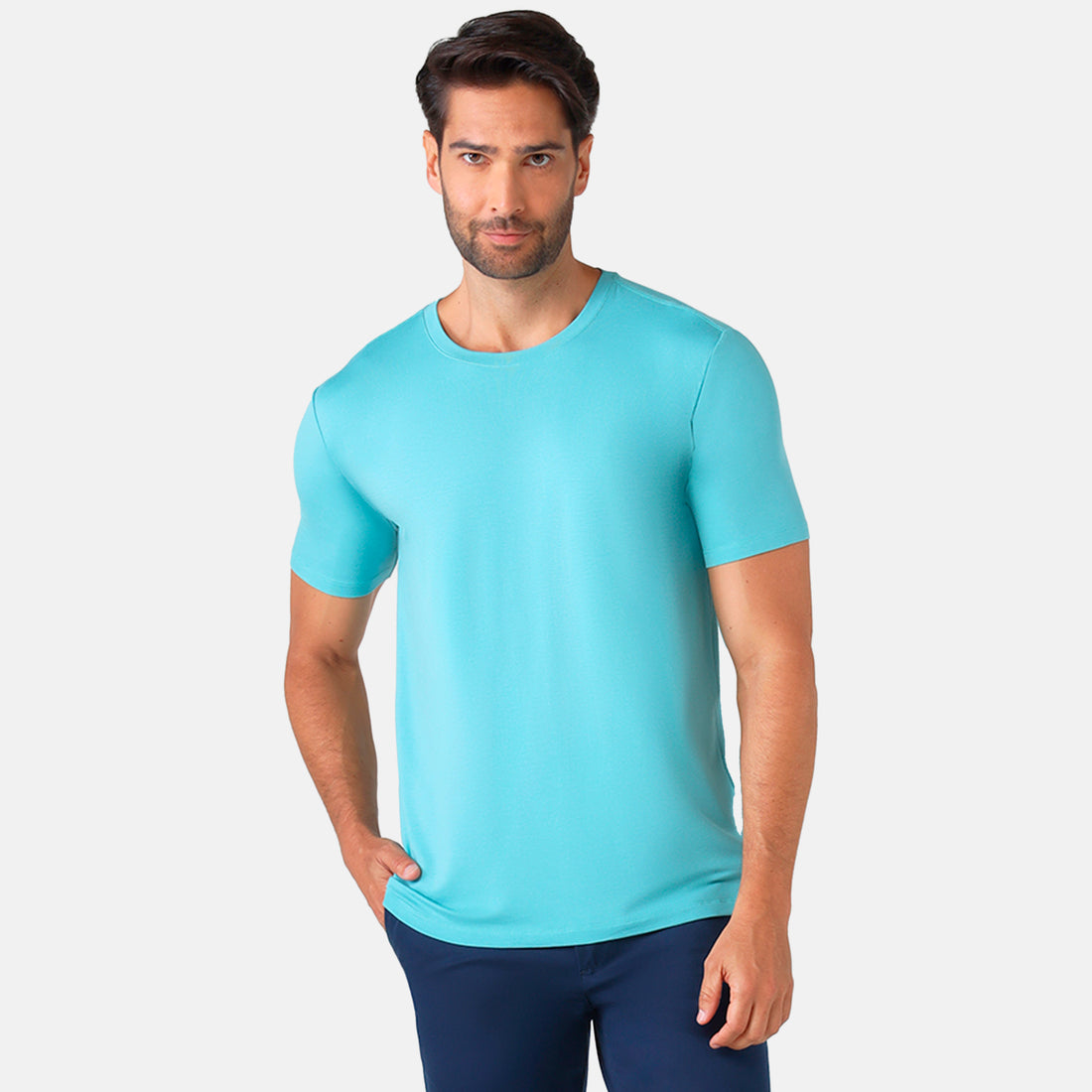 Tech T-Shirt Modal Masculina - Azul Turquesa