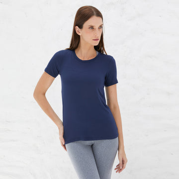 Tech T-Shirt Modal Premium Feminina | Basico.com - Azul Marinho