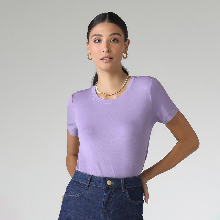 Tech T-Shirt Modal Feminina - Lilás