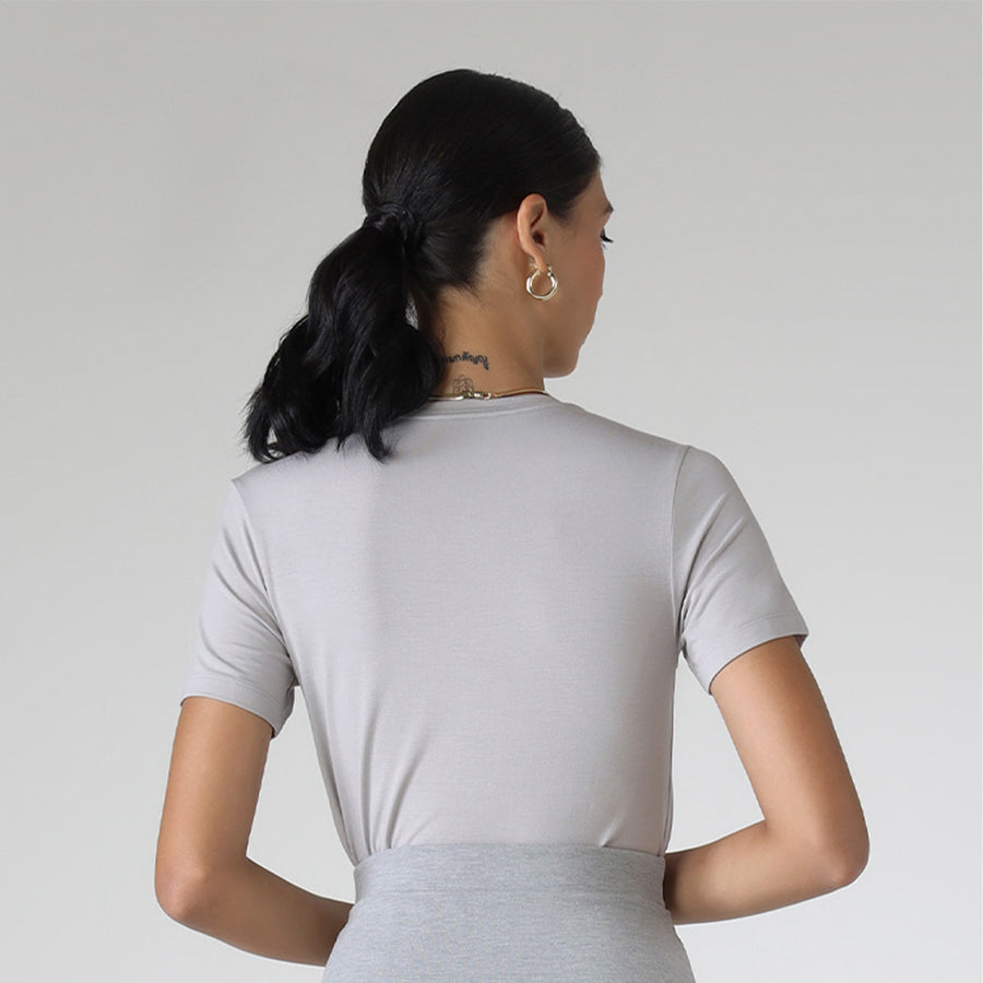 Tech T-Shirt Modal Feminina - Cinza Claro