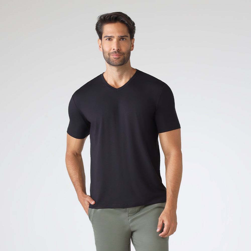 Tech T-Shirt Modal V Premium Masculina | Basico.com - Preto