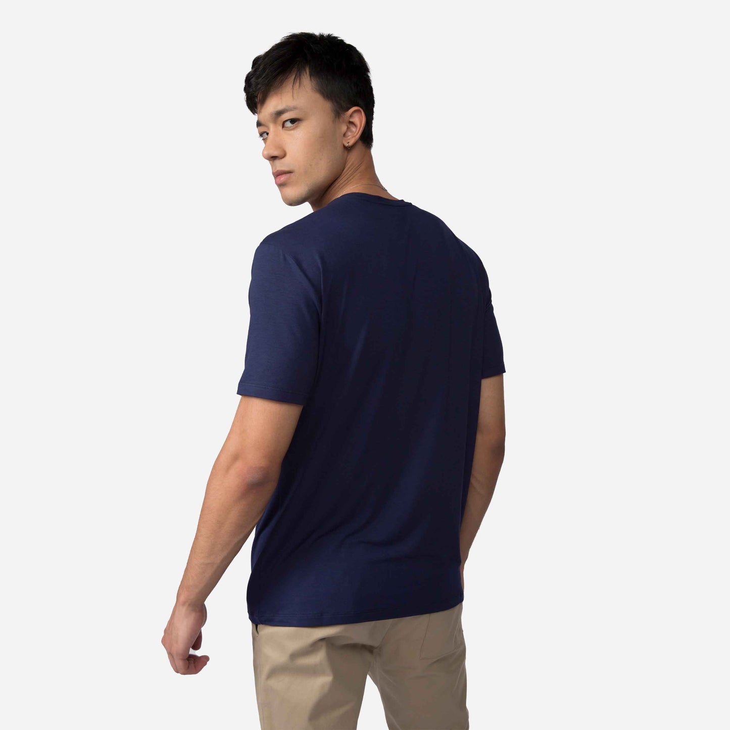 Tech T-Shirt Modal V Premium Masculina | Basico.com - Azul Marinho