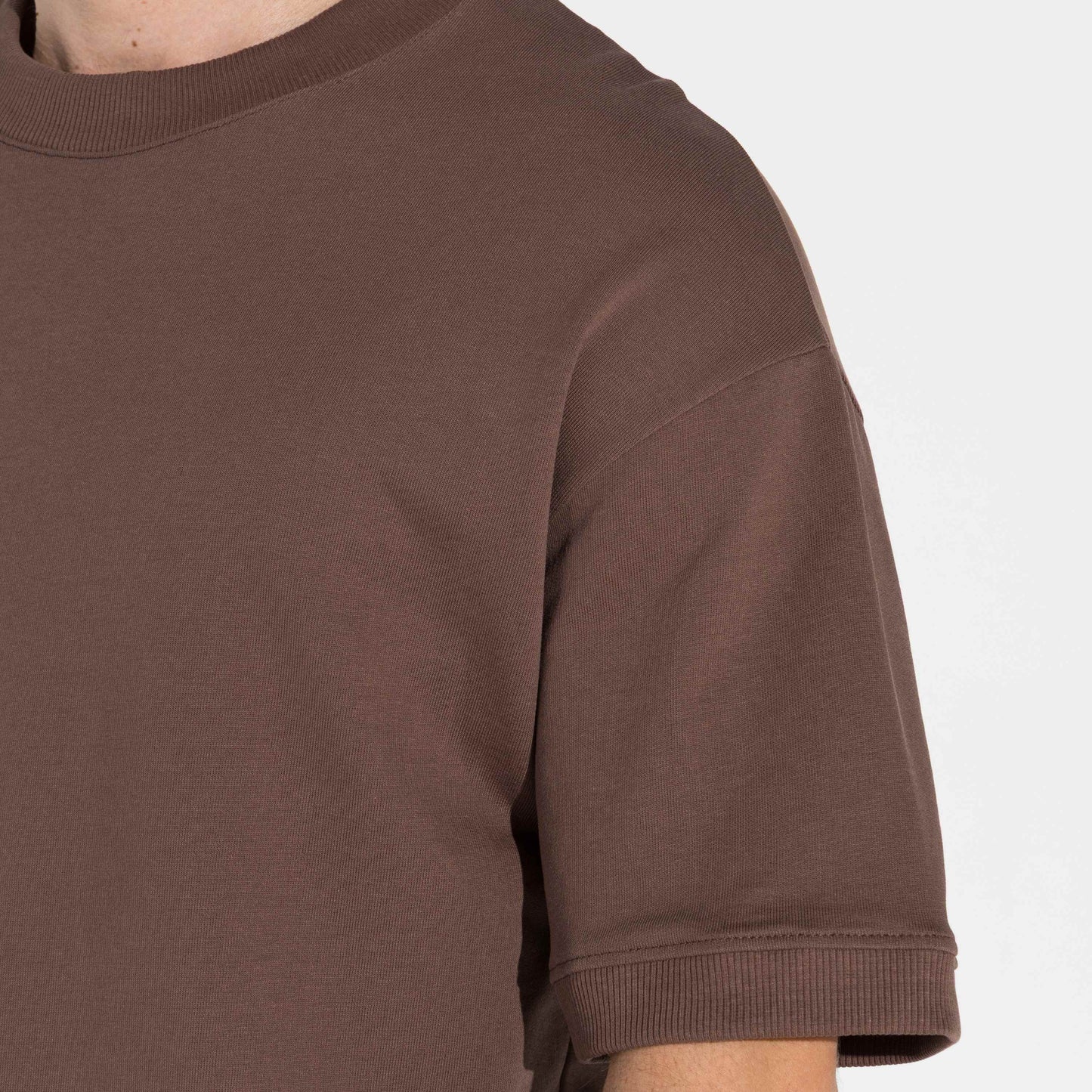 Camiseta Moletom Premium Masculina - Marrom Macchiato