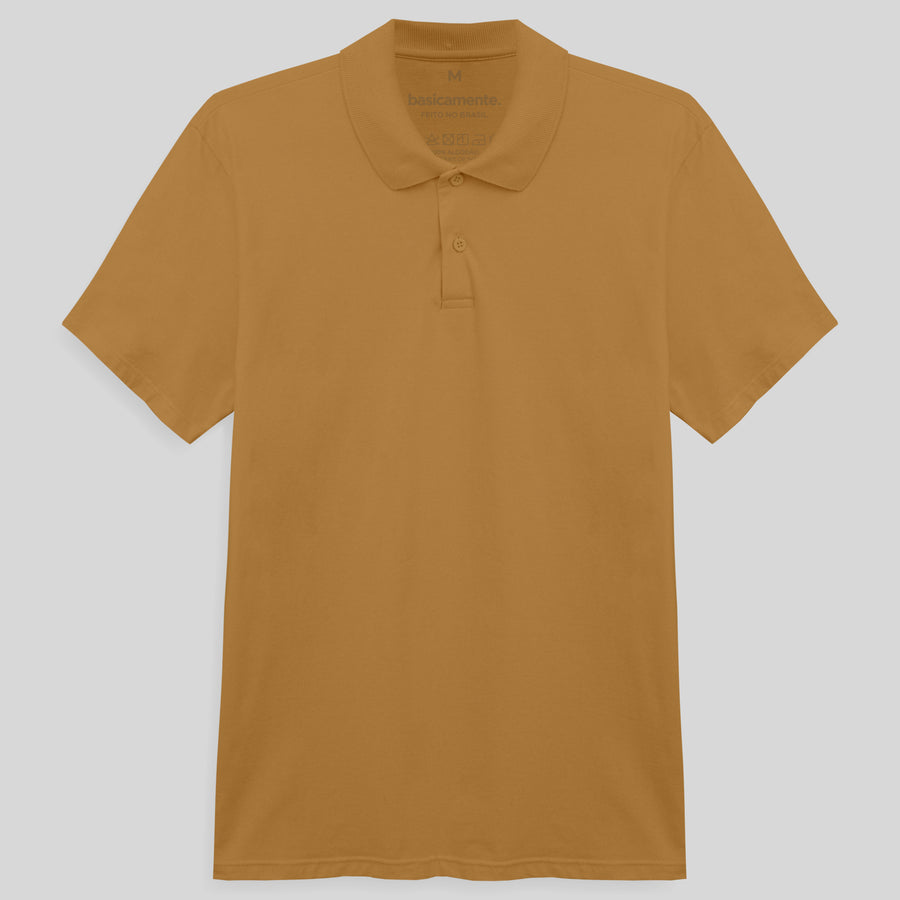 Camisa Polo Masculina - Marrom Khaki