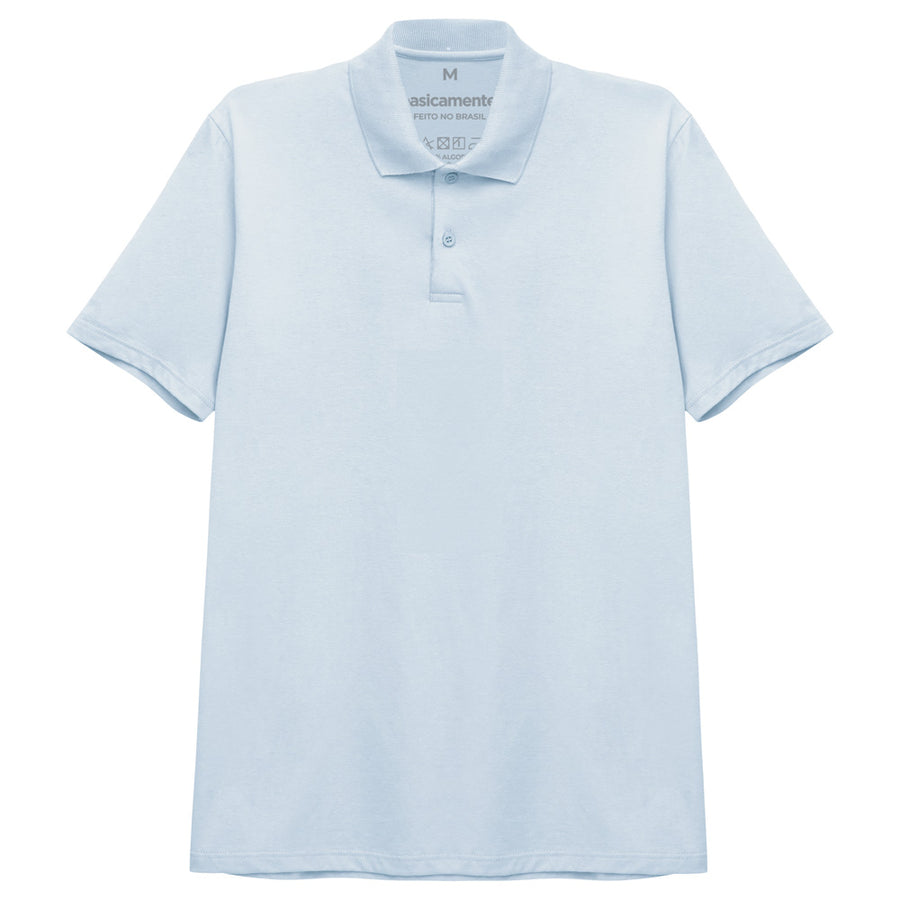 Camisa Polo Masculina - Azul Ceu