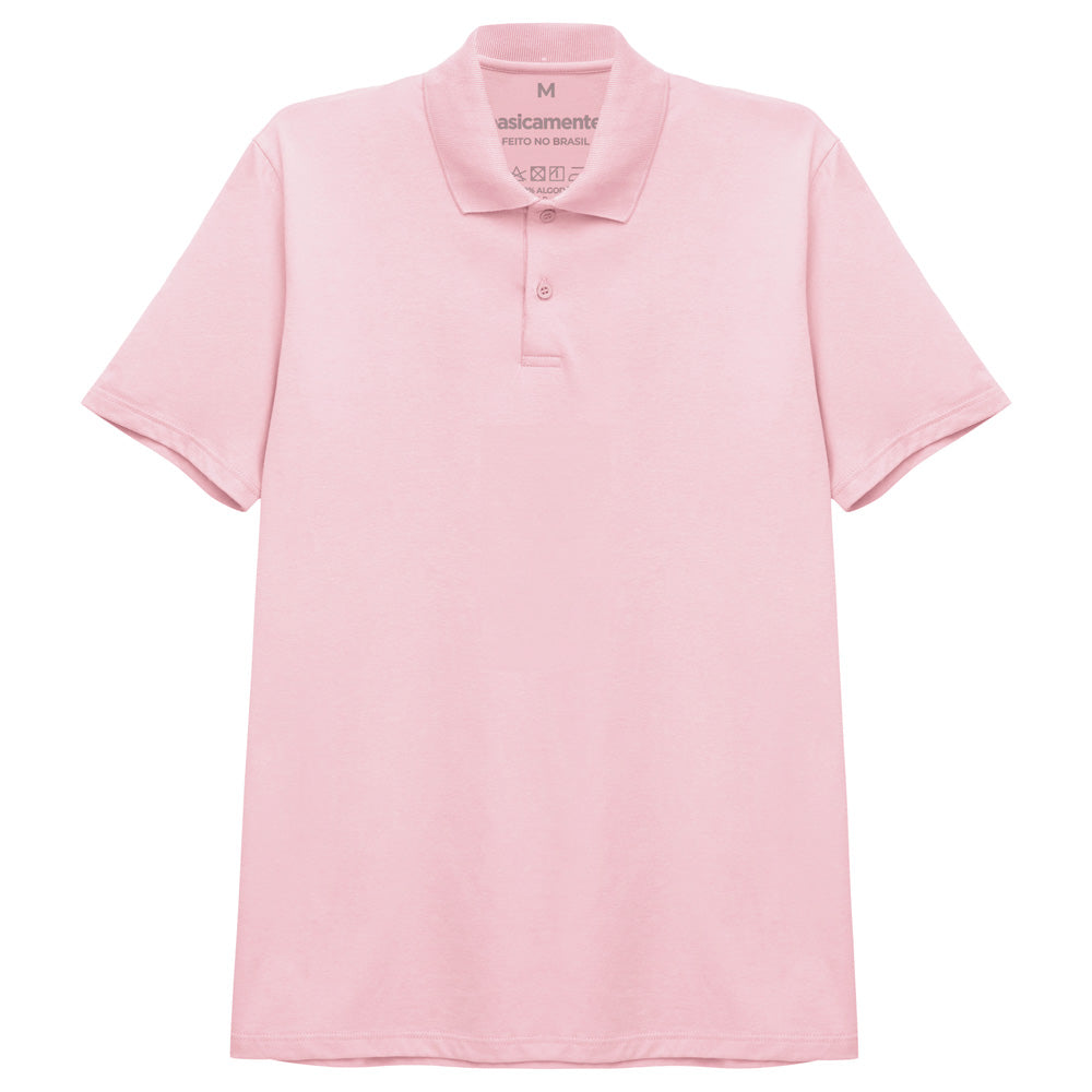 Camisa Polo Masculina - Rosa Orquídea