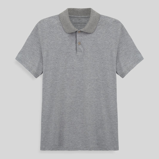 Camisa Polo Masculina - Mescla Claro