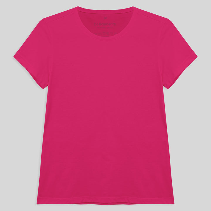 Camiseta Babylook Algodão Premium Feminina - Pink