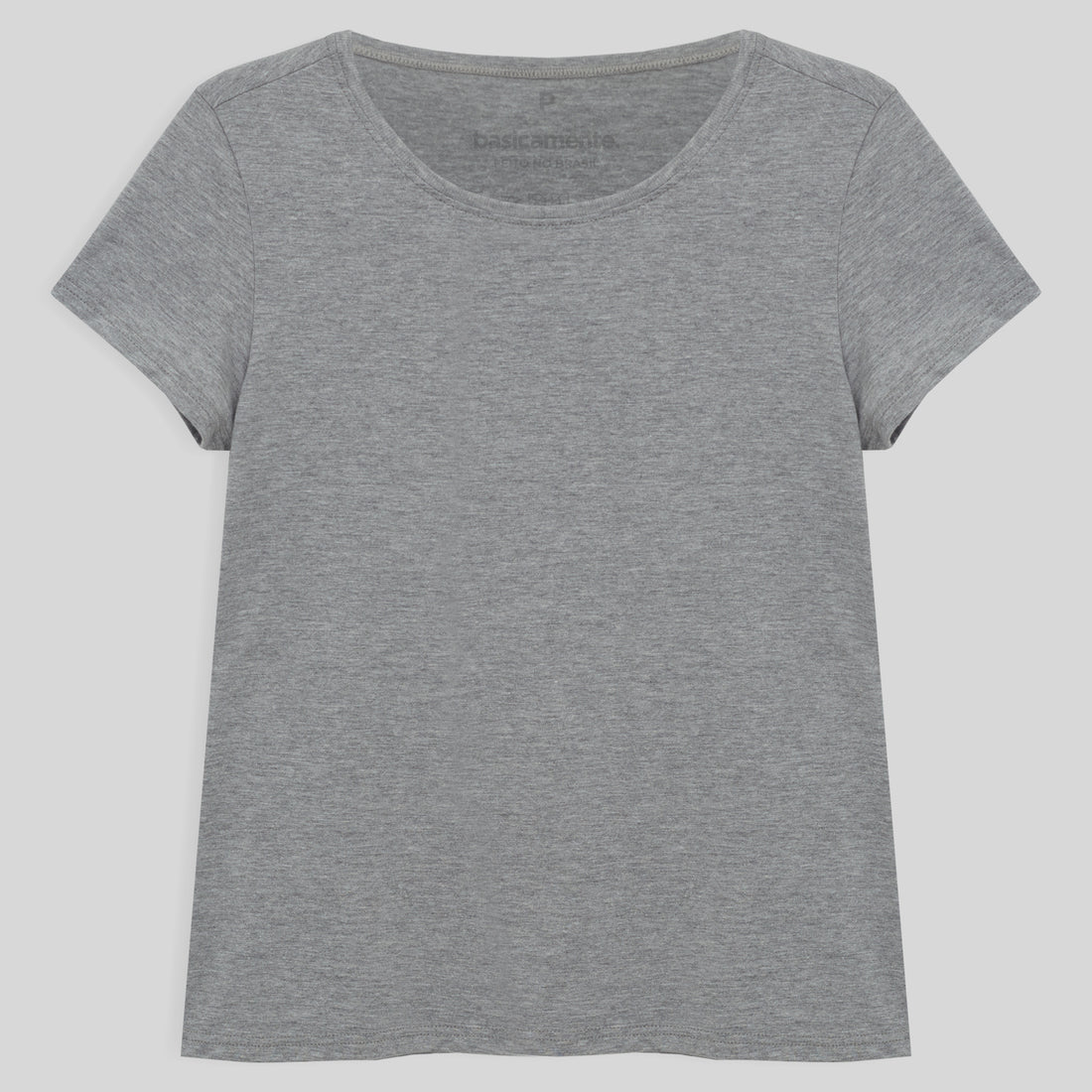 Camiseta Slim Feminina - Mescla Claro