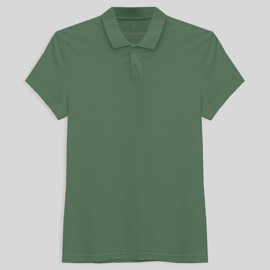 Camisa Polo Feminina - Verde Oliva