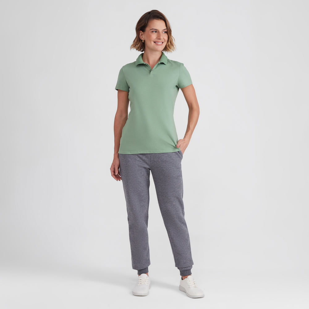 Camisa Polo Feminina - Verde Jade