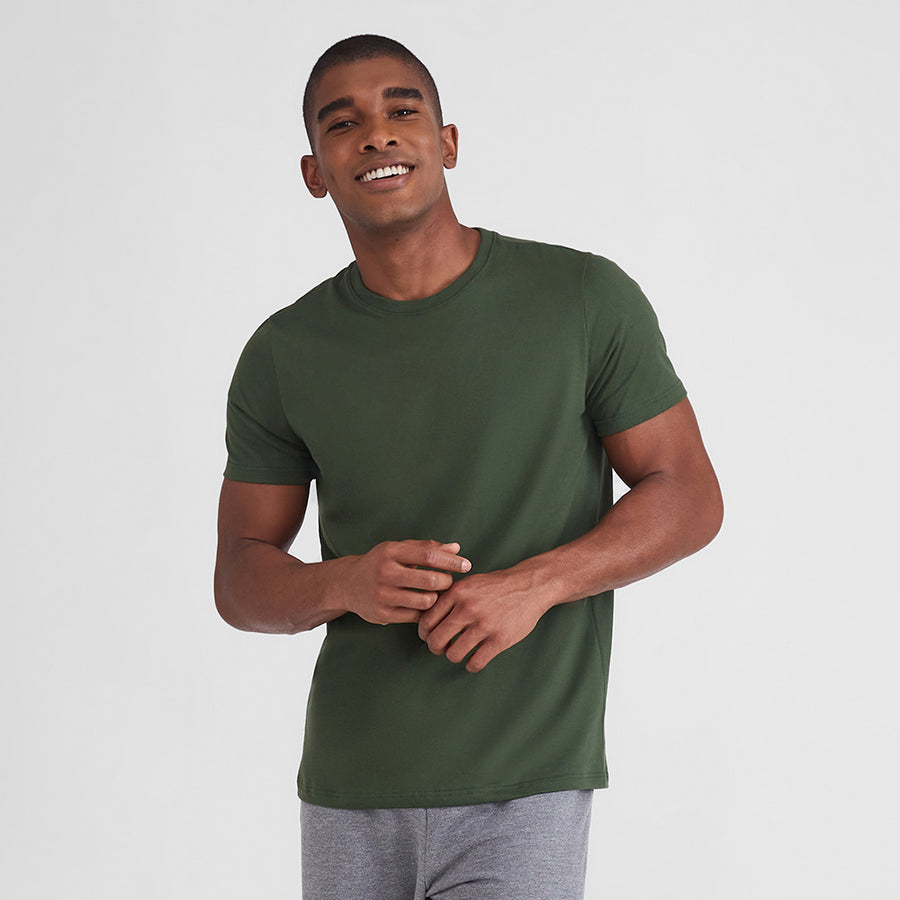 Camiseta Básica Masculina - Verde Selva