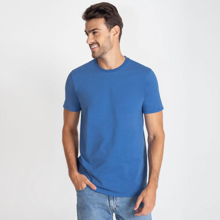 Camiseta Básica Masculina - Azul Oceano