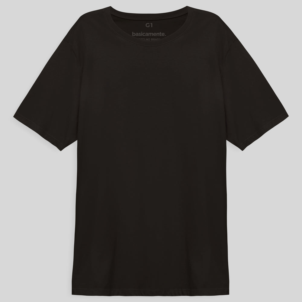 Camiseta Básica Plus Masculina - Marrom