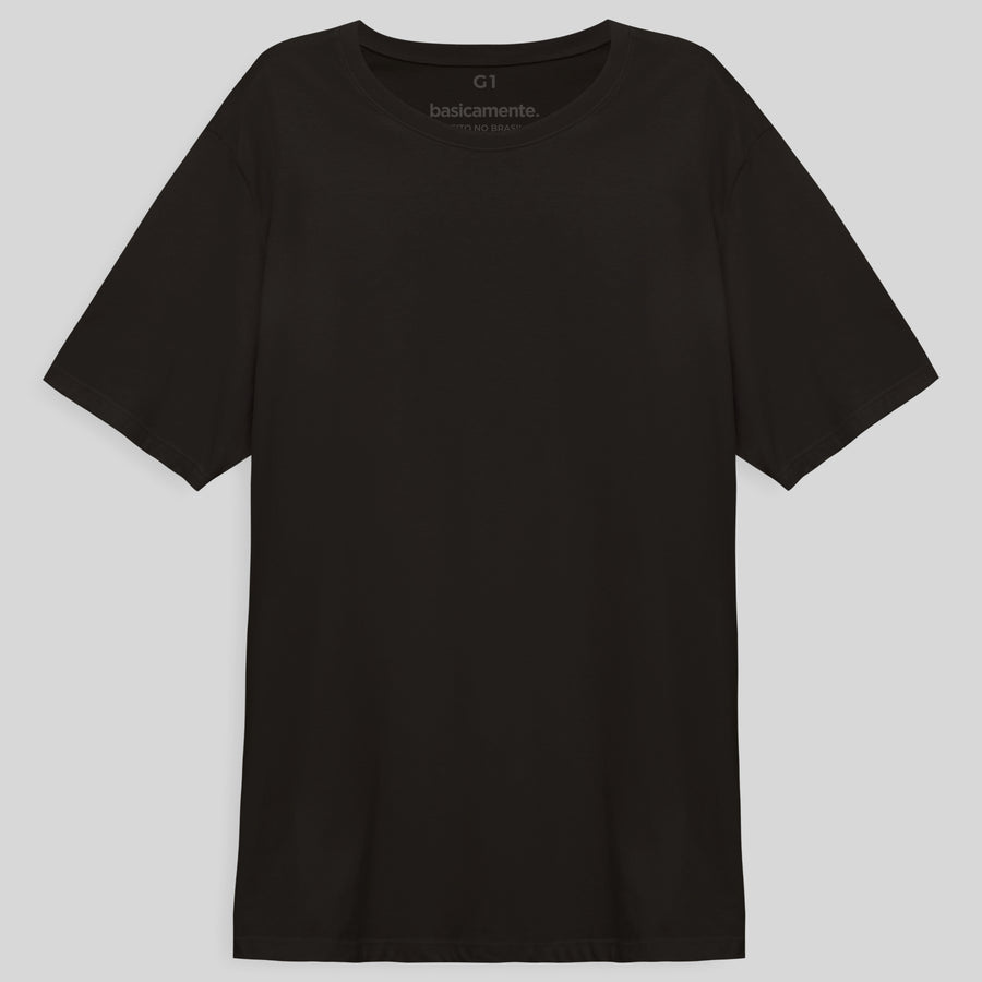 Camiseta Algodão Premium Plus Size Masculino - Marrom
