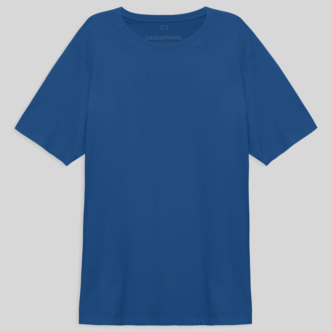 Camiseta Algodão Premium Plus Size Masculino - Azul