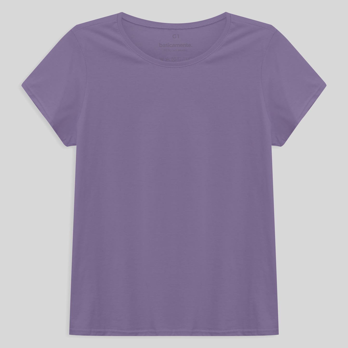 Camiseta Babylook Algodão Premium Plus Feminina - Lilás