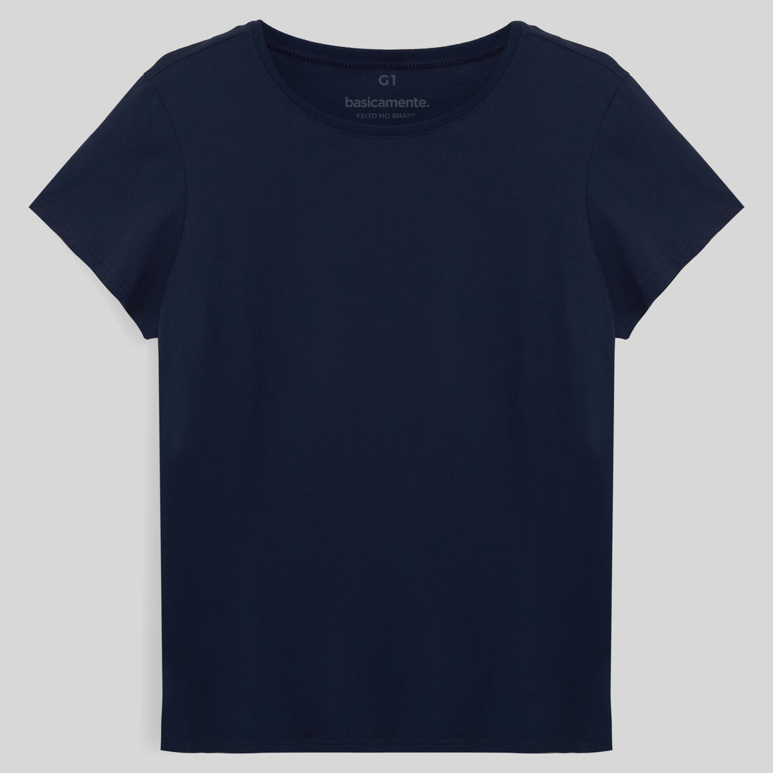 Camiseta Babylook Algodão Premium Plus Size Feminina - Azul Marinho –  Basicamente