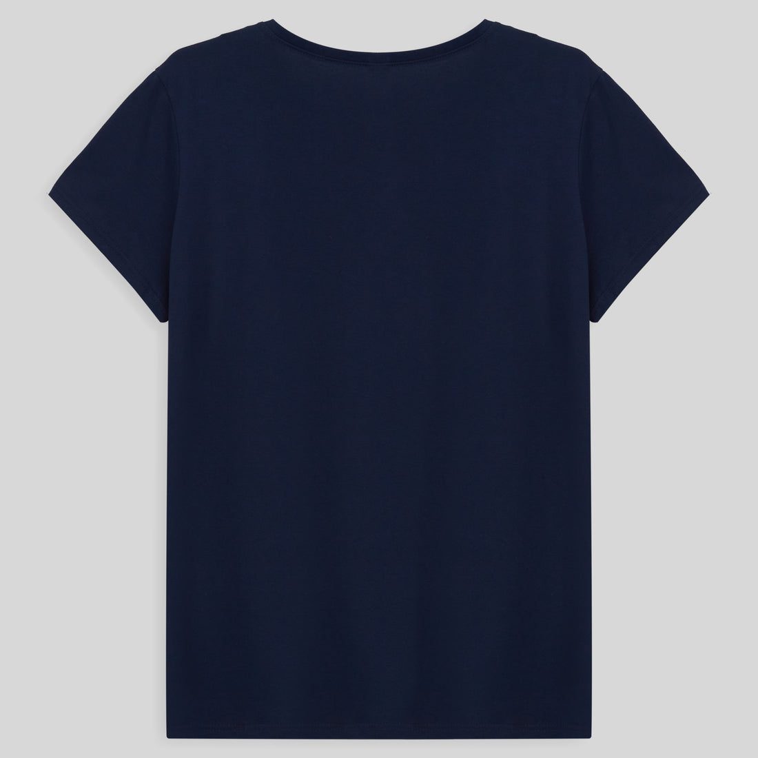 Camiseta Babylook Algodão Premium Plus Feminina - Azul Marinho