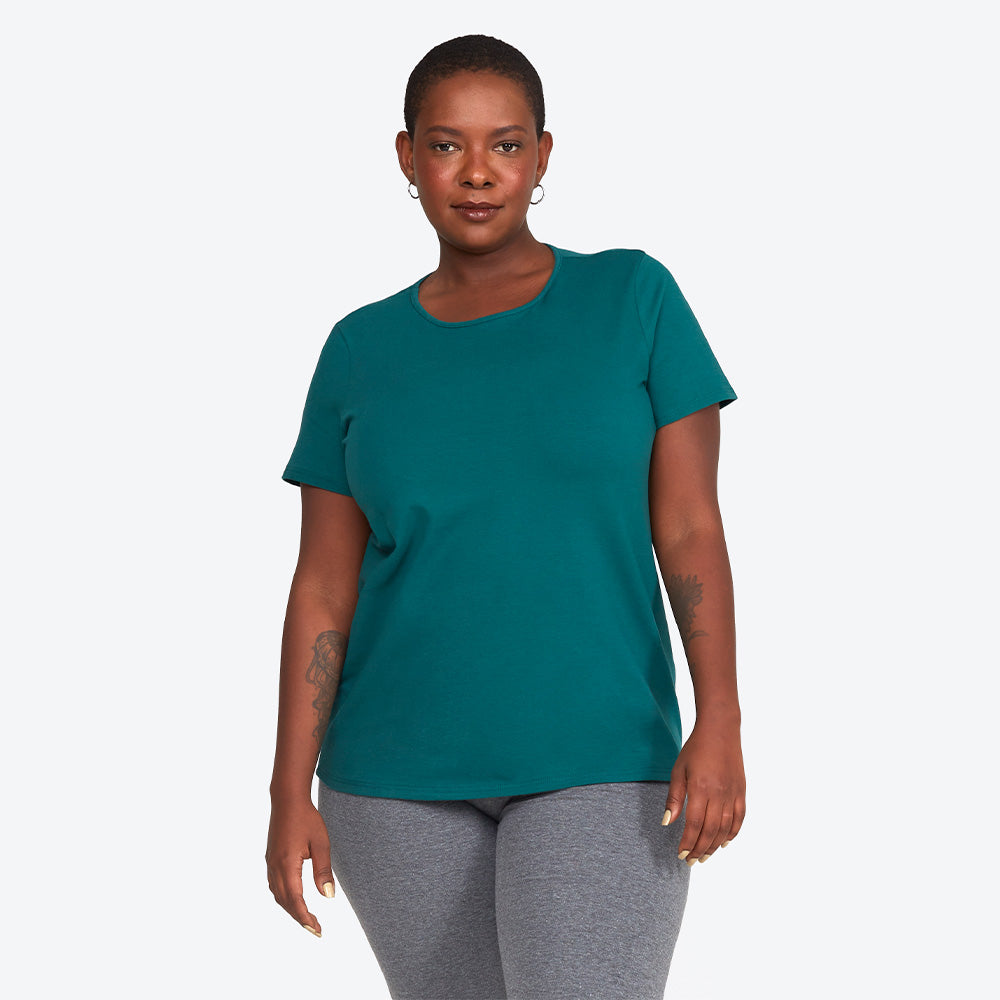 Camiseta Cotton Slim Gola C Plus Feminino - Jasper