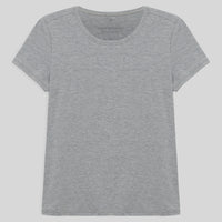 Camiseta Básica Feminina - Mescla Claro