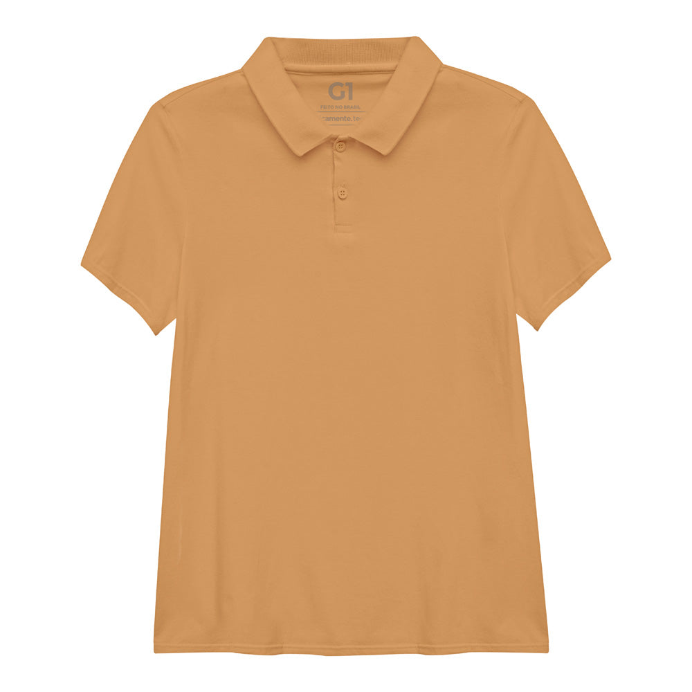 Camisa Polo Algodão Premium Plus Feminino - Amarelo Mostarda