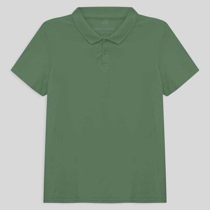 Camisa Polo Algodão Premium Plus Feminino - Verde Oliva