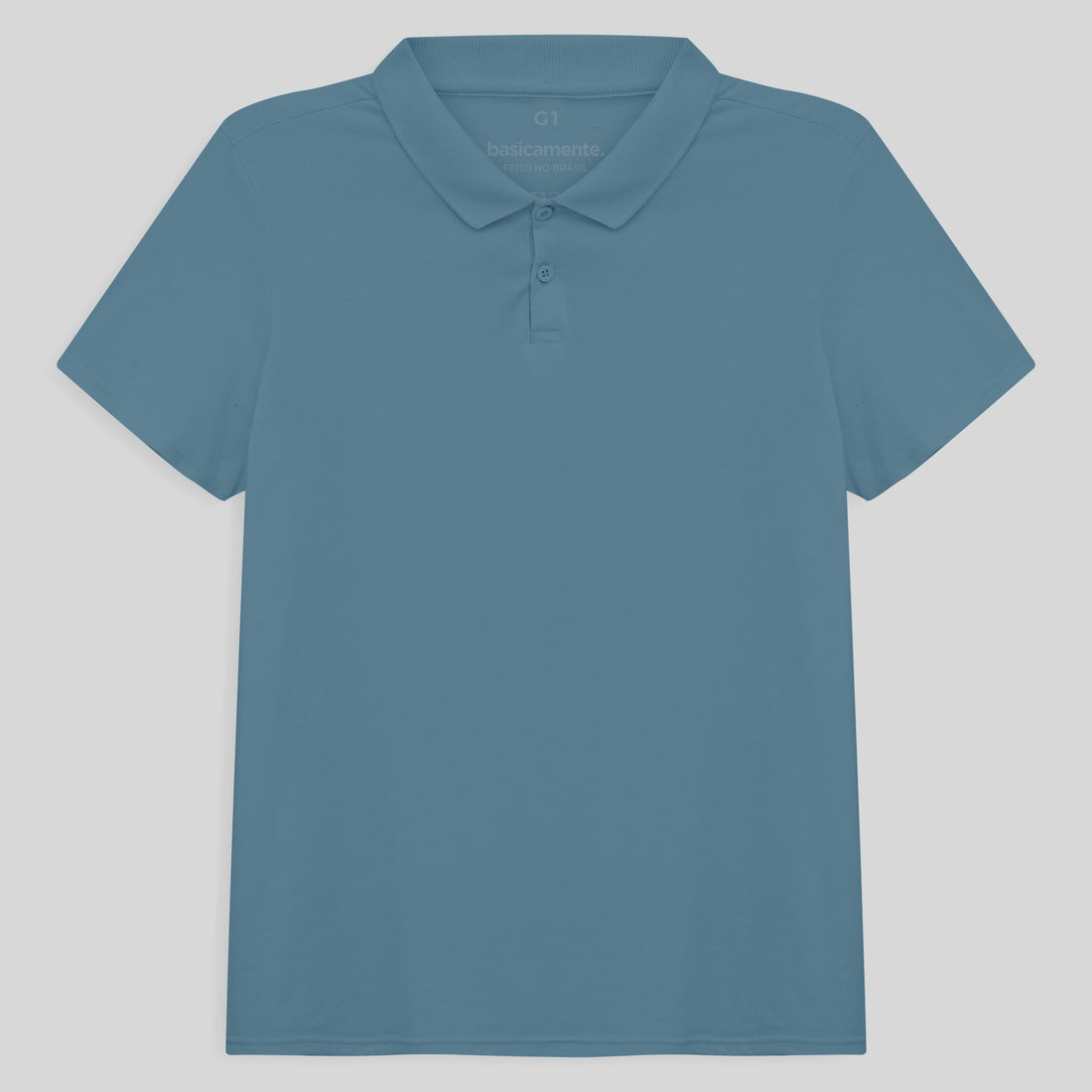 Camisa Polo Algodão Premium Plus Size Feminino - Azul Celeste