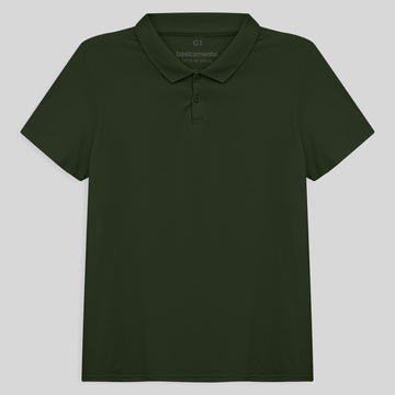 Camisa Polo Algodão Premium Plus Size Feminino - Verde Selva