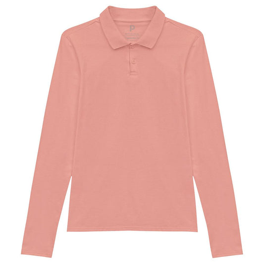 Camisa Polo Manga Longa Feminina - Rose