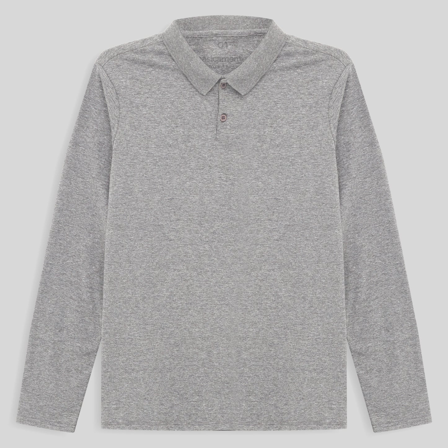 Camisa Polo Manga Longa Plus Feminina - Mescla Claro