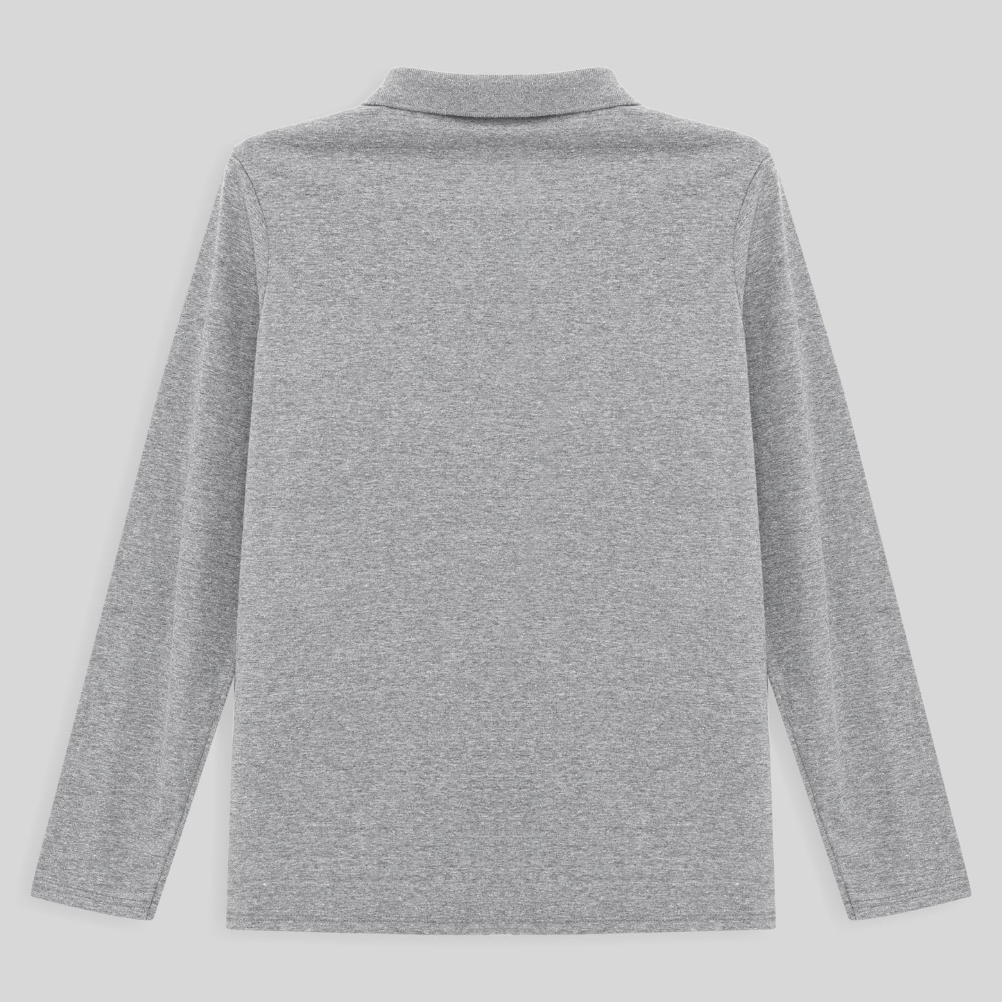 Camisa Polo Manga Longa Plus Feminina - Mescla Claro