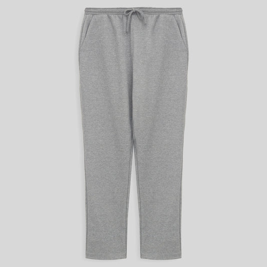 Calça Reta Moletom Flanelado Plus Feminina - Mescla Claro