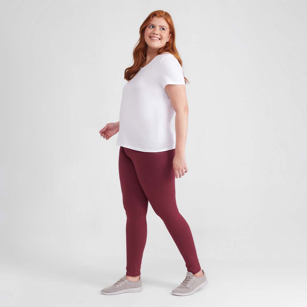 Calça Legging Plus Feminina - Vermelho Vinho