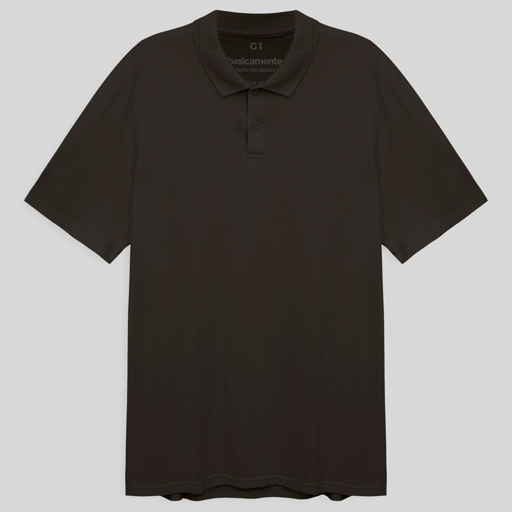 Camisa Polo Plus Masculina - Marrom