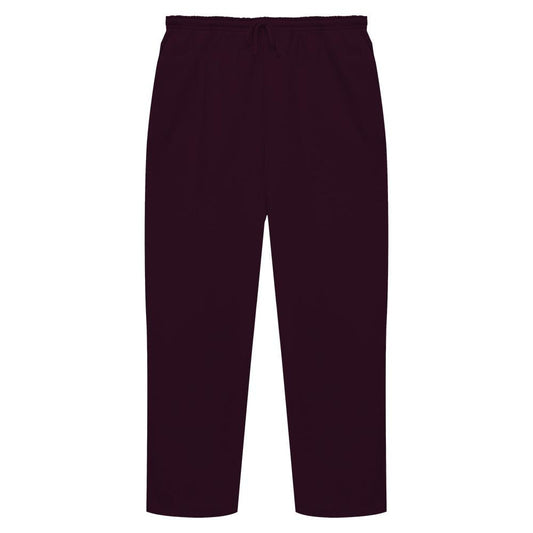 Calça Reta Moletom Flanelado Plus Masculina - Wine