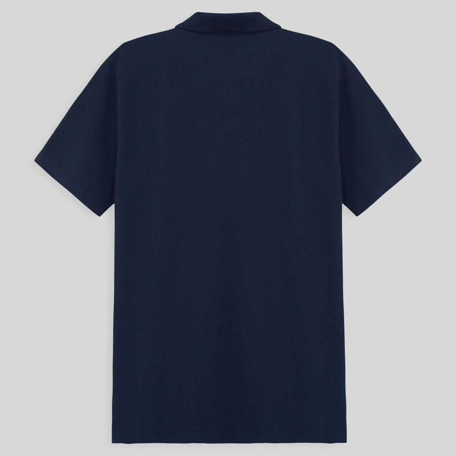 Camisa Polo Piquet Masculina - Azul Marinho