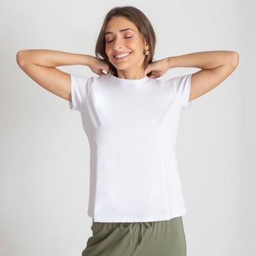 Tech T-Shirt Anti Odor Gola C Feminina - Branco
