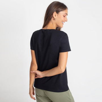 Tech T-Shirt Anti Odor Gola V Feminina - Preto Onix
