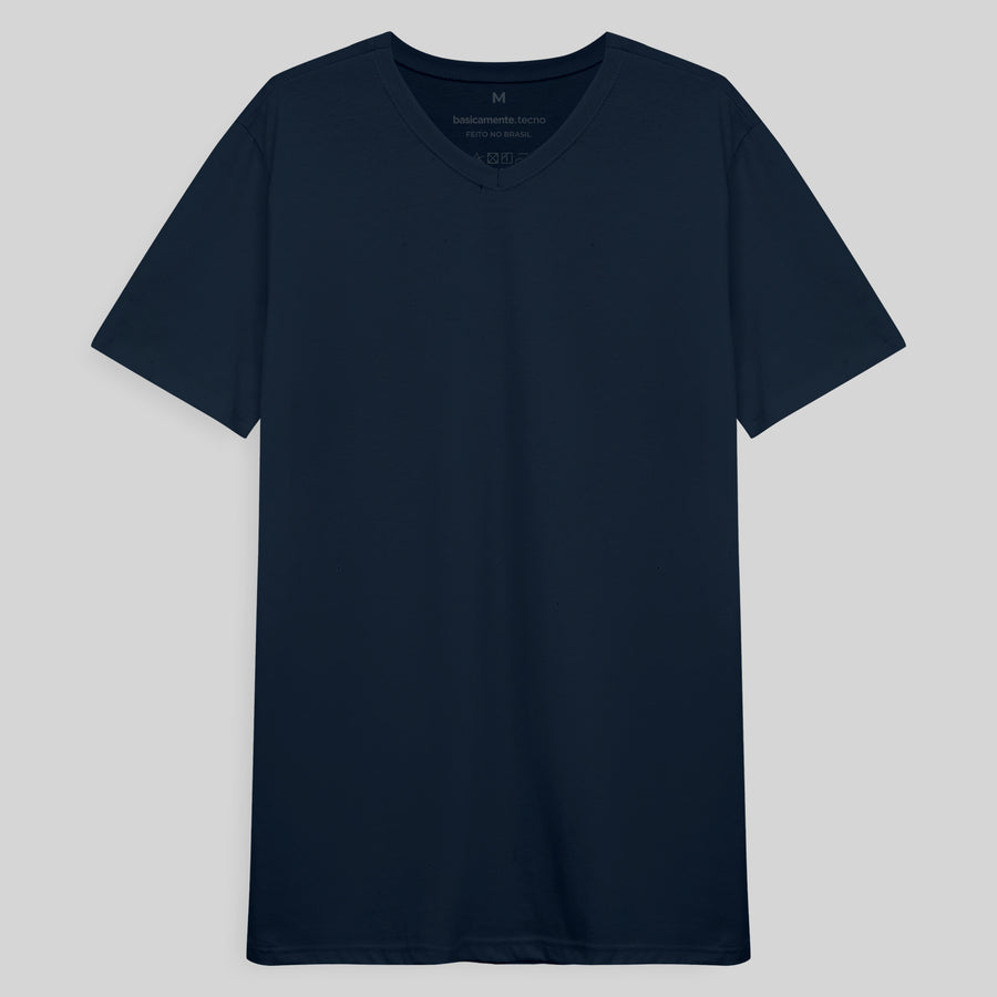 Tech T-Shirt Anti Odor Gola V Masculina - Azul Marinho