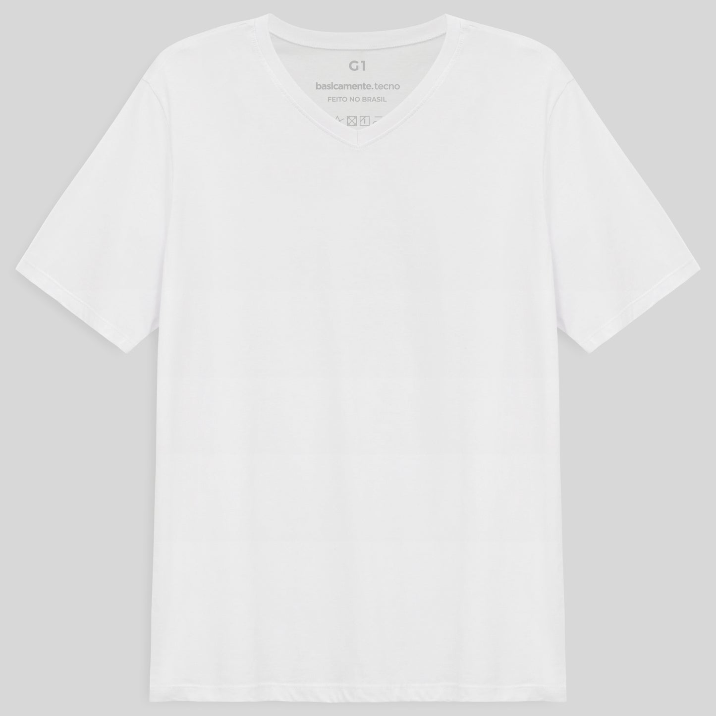 Tech T-Shirt Anti Odor Gola V Plus Size Masculina - Branco
