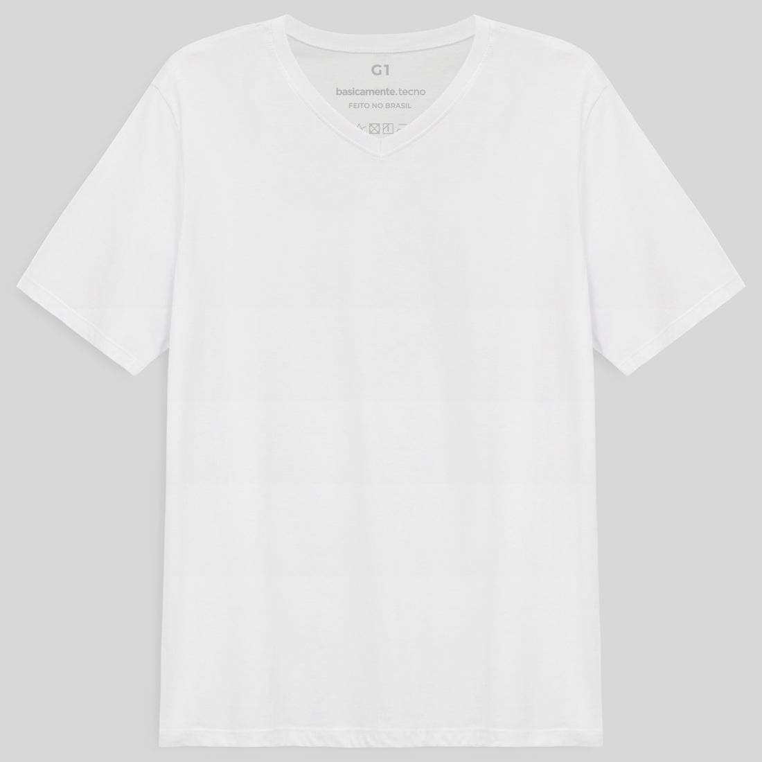 Tech T-Shirt Anti Odor Gola V Plus Size Masculina - Branco