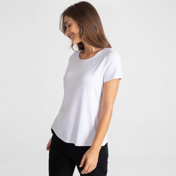 Tech T-Shirt Modal Gola C Feminina - Branco