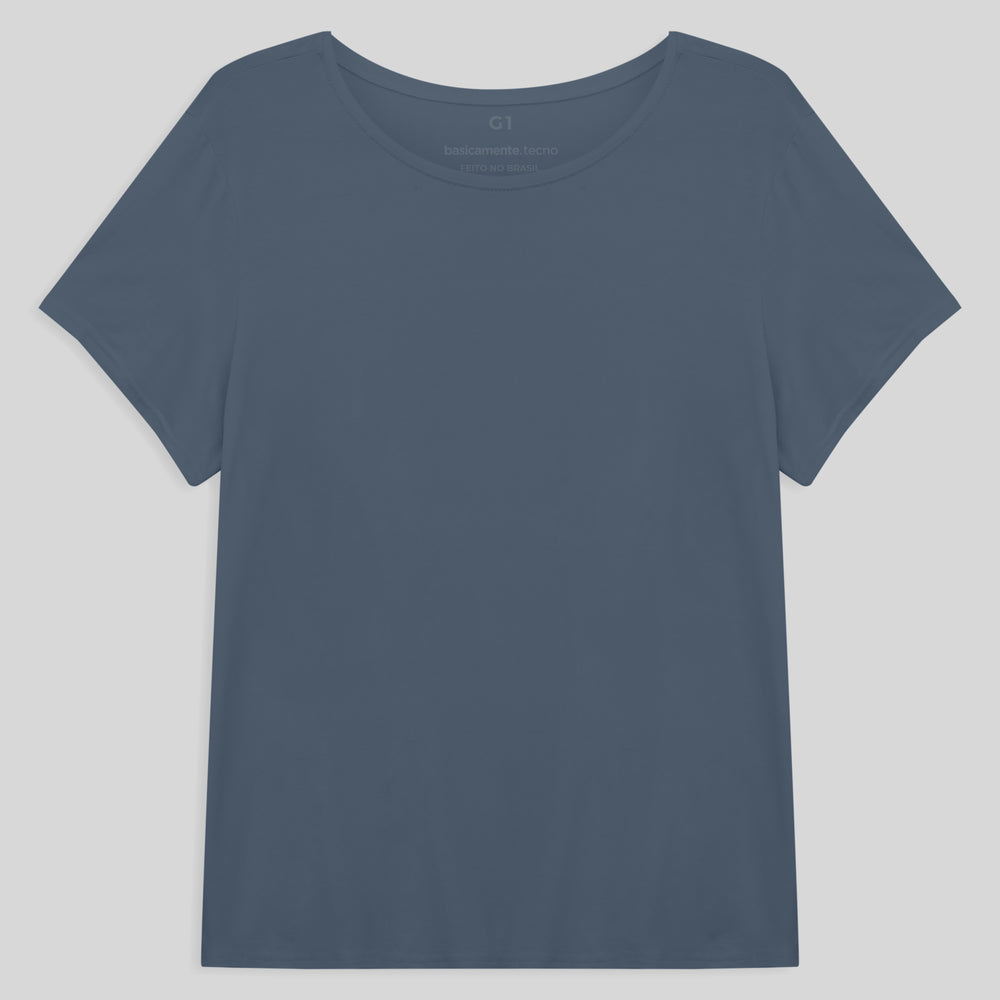Tech T-Shirt Modal Plus Feminina - Azul Cobalto