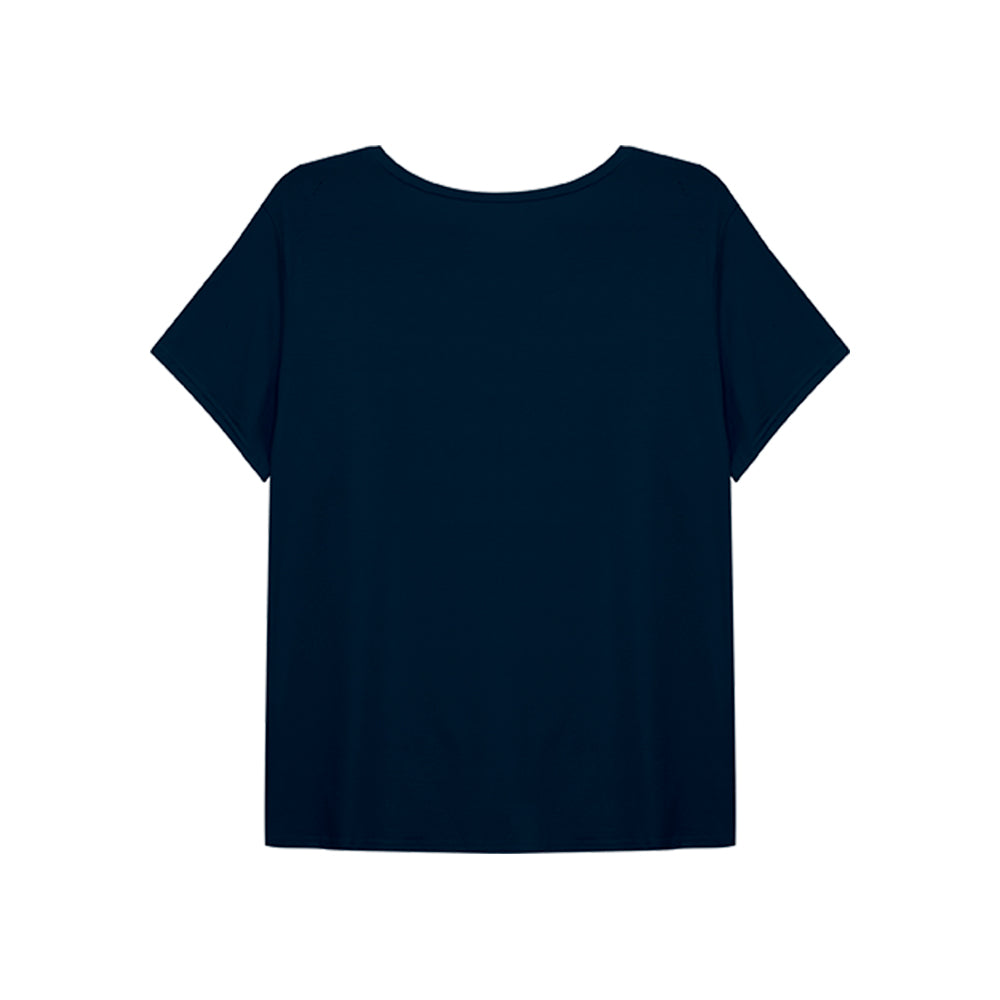 Tech T-Shirt Modal Plus Size Feminina - Azul Marinho
