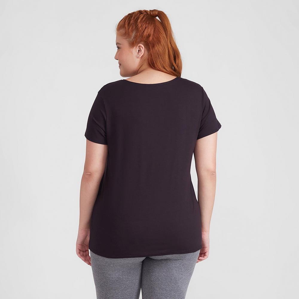 Tech T-Shirt Modal Gola V Plus Feminina - Preto