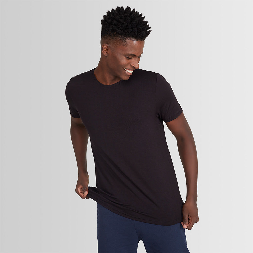 Tech T-Shirt Modal Gola C Masculina - Preto